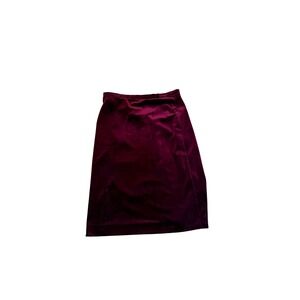Vtg Act III Burgundy Velvet Midi Skirt Wine Straight Skirt Union Whimsy Goth 14